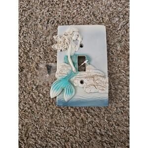 Mermaid Conch Shell Single Light Switch Plate Cover BEACH BEDROOM HOME DECOR New